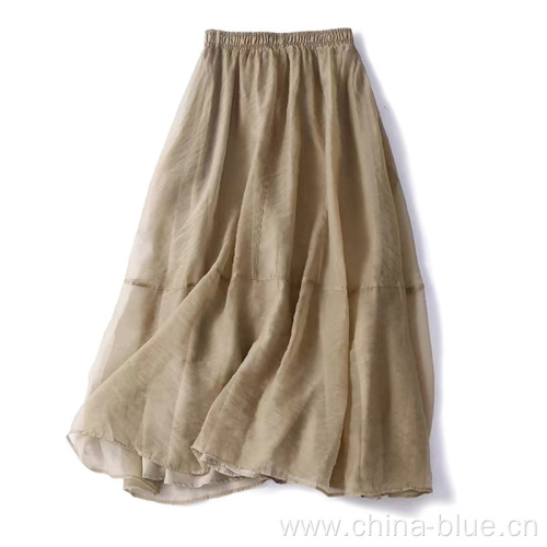 High quality ruffle ladies skirt